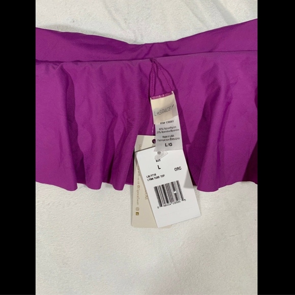 NWT L Space Lynn‎ Ruffle Bikini Top in Orchid Purple [SZ Large ] - Picture 8 of 8